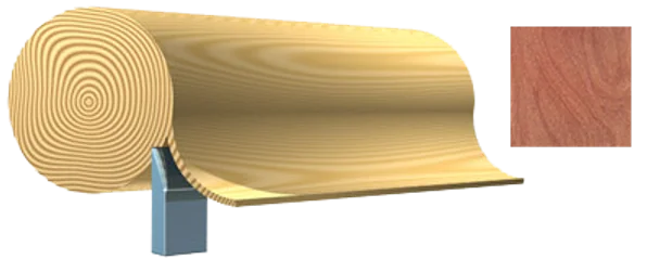 Rotary Cut veneer cut diagram